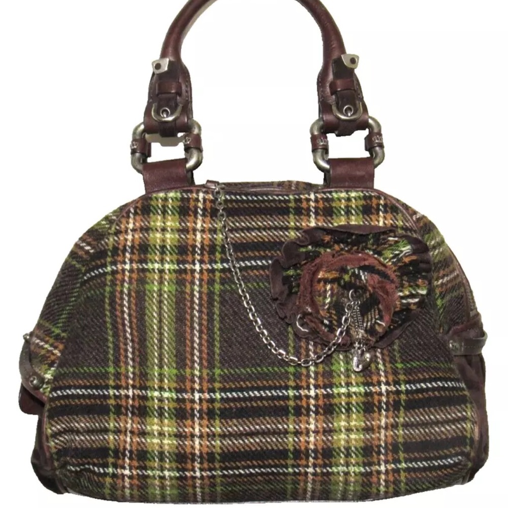 Vintage Juicy Couture Tartan Plaid Bowler Bag